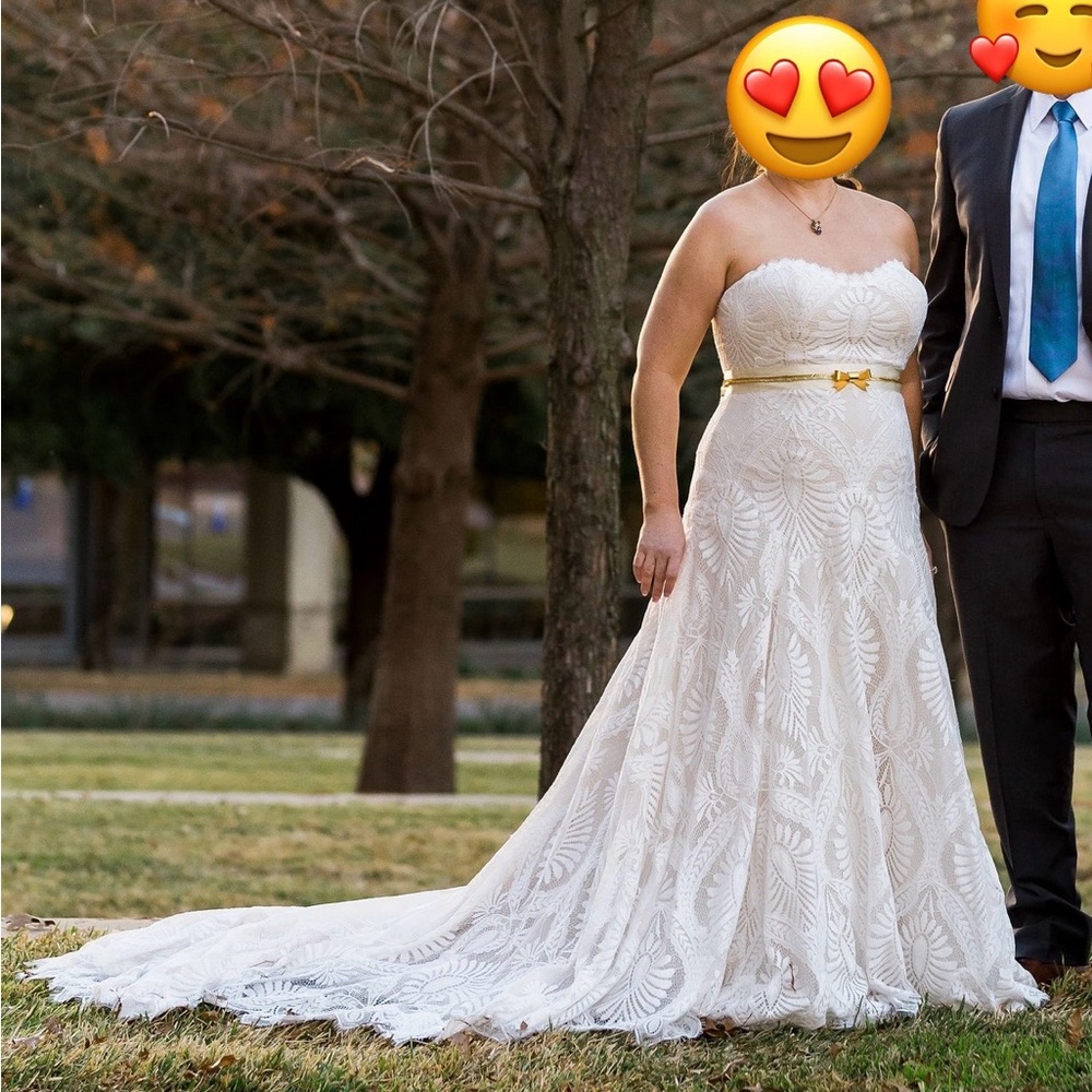 Allure Romance 3158 wedding dress in almond/ivory